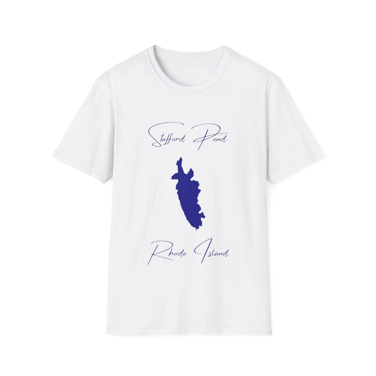 Rhode  Island  Stafford  Pond  T-shirt  front  position  view  from  front  white.webp