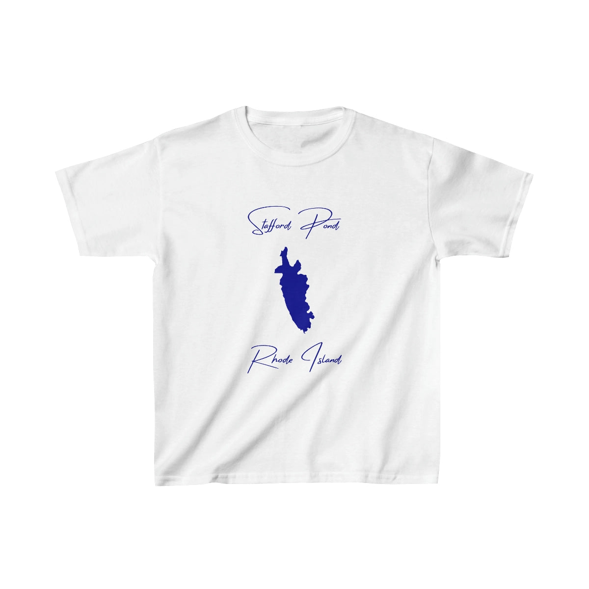 Rhode  Island  Stafford  Pond  Youth  T-shirt  front  position  view  from  front  white.webp