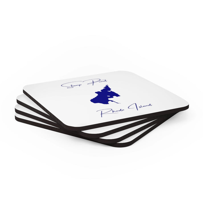 Rhode  Island  Stump  Pond  Coaster  Set  front  position  view  from  stacked  3.75  x  3.75.webp
