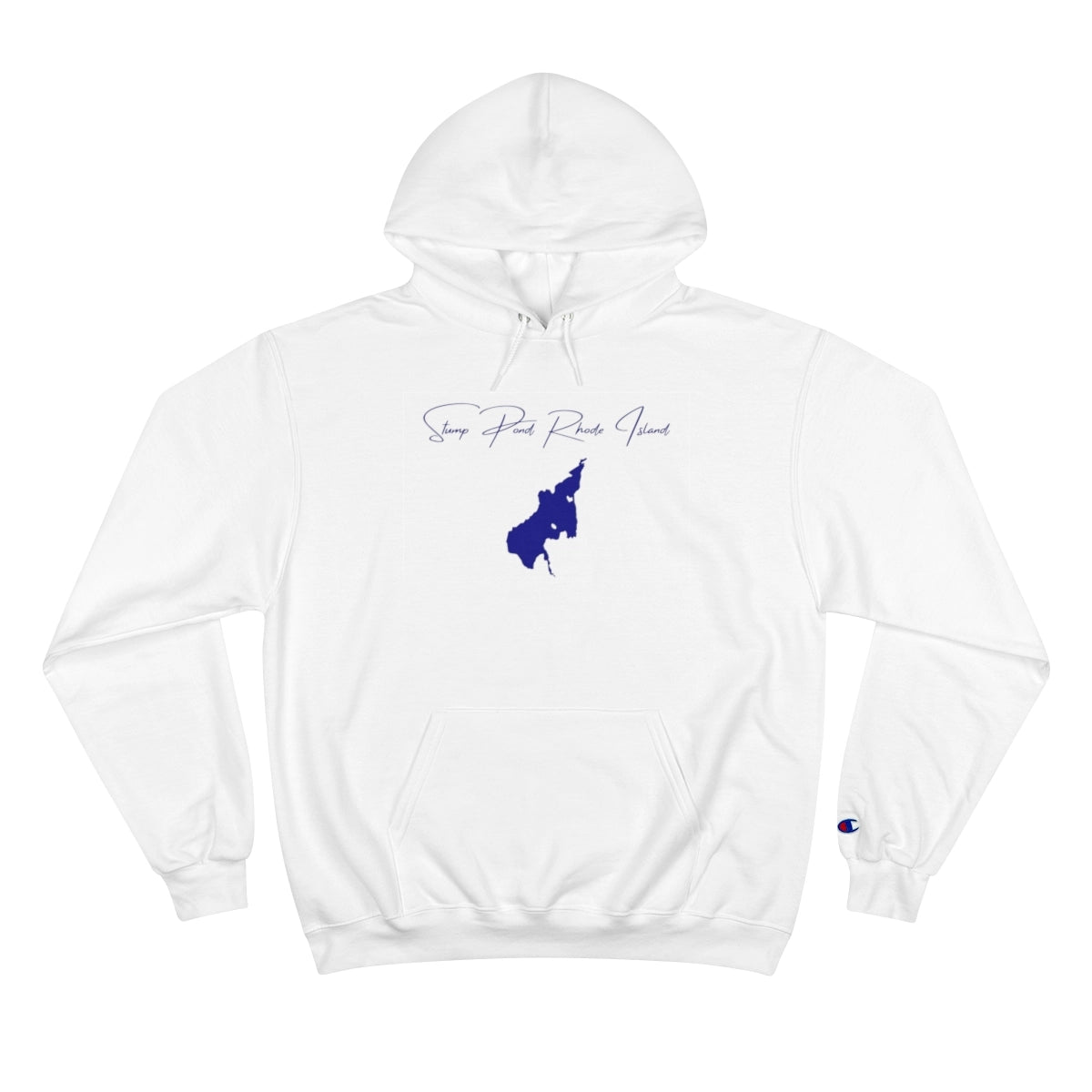 Rhode  Island  Stump  Pond  Hoodie  front  position  view  from  front  white.webp