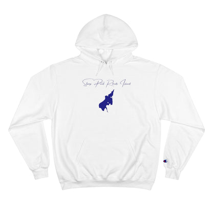 Rhode  Island  Stump  Pond  Hoodie  front  position  view  from  front  white.webp