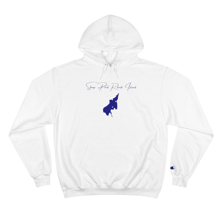 Rhode  Island  Stump  Pond  Hoodie  front  position  view  from  front  white.webp