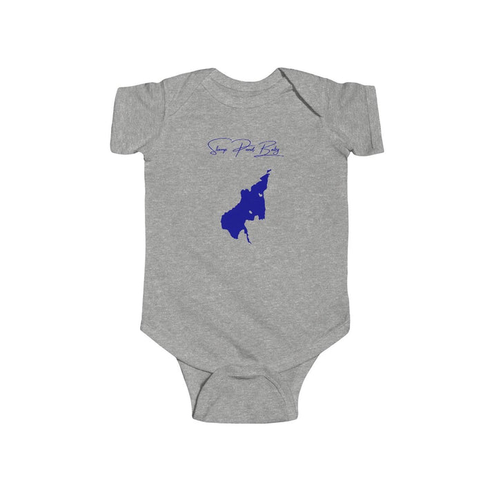 Rhode  Island  Stump  Pond  Onesie  front  position  view  from  front  heather.webp