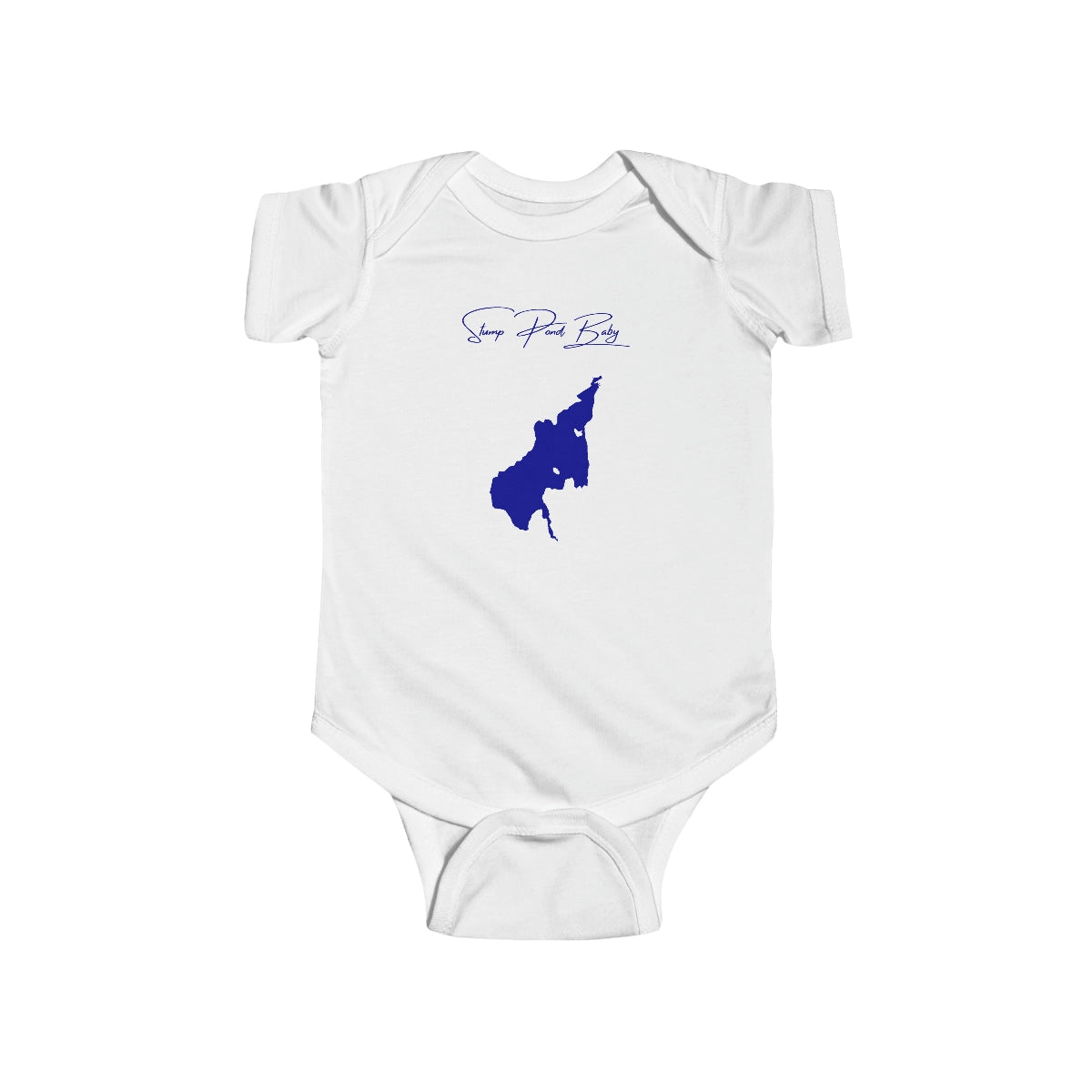 Rhode  Island  Stump  Pond  Onesie  front  position  view  from  front  white.webp