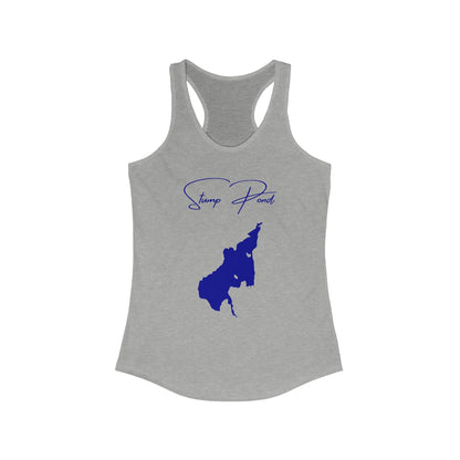 Rhode  Island  Stump  Pond  Racerback-Tank  front  position  view  from  front  heather  grey.webp