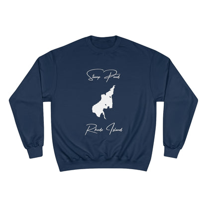 Rhode  Island  Stump  Pond  Sweatshirt  front  position  view  from  front  navy.webp