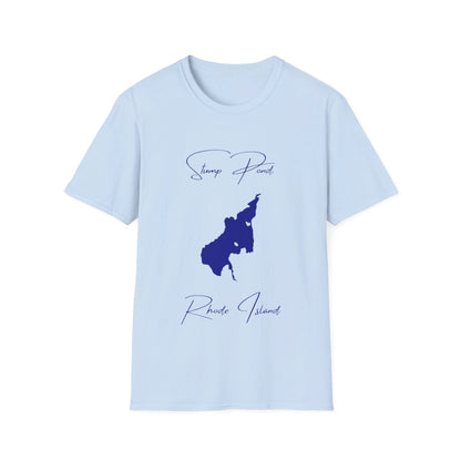 Rhode  Island  Stump  Pond  T-shirt  front  position  view  from  front  light  blue.webp