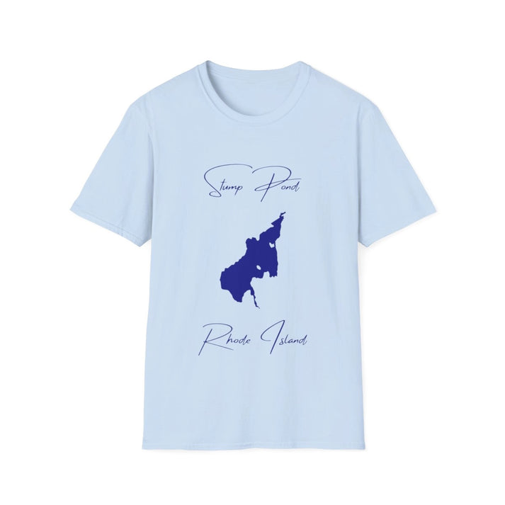 Rhode  Island  Stump  Pond  T-shirt  front  position  view  from  front  light  blue.webp