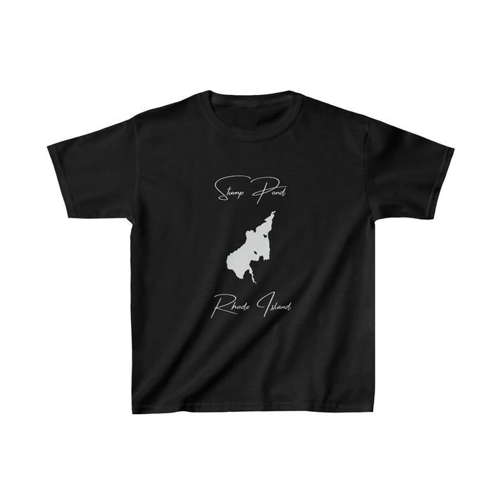 Rhode  Island  Stump  Pond  Youth  T-shirt  front  position  view  from  front  black.webp