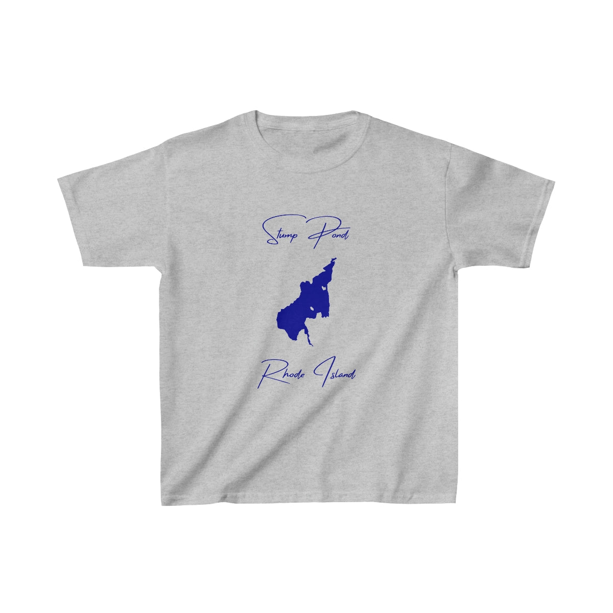 Rhode  Island  Stump  Pond  Youth  T-shirt  front  position  view  from  front  sport  grey.webp