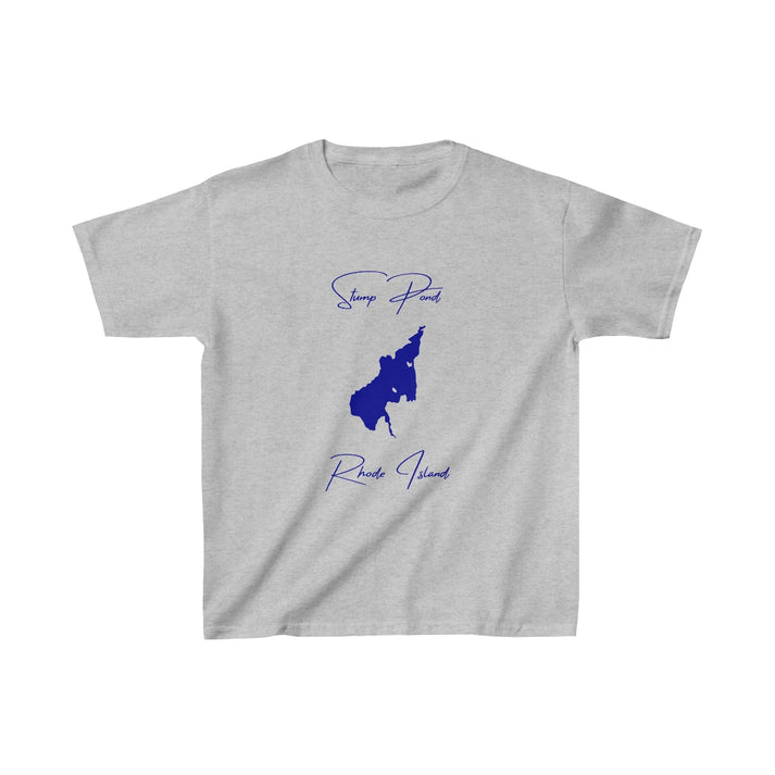 Rhode  Island  Stump  Pond  Youth  T-shirt  front  position  view  from  front  sport  grey.webp