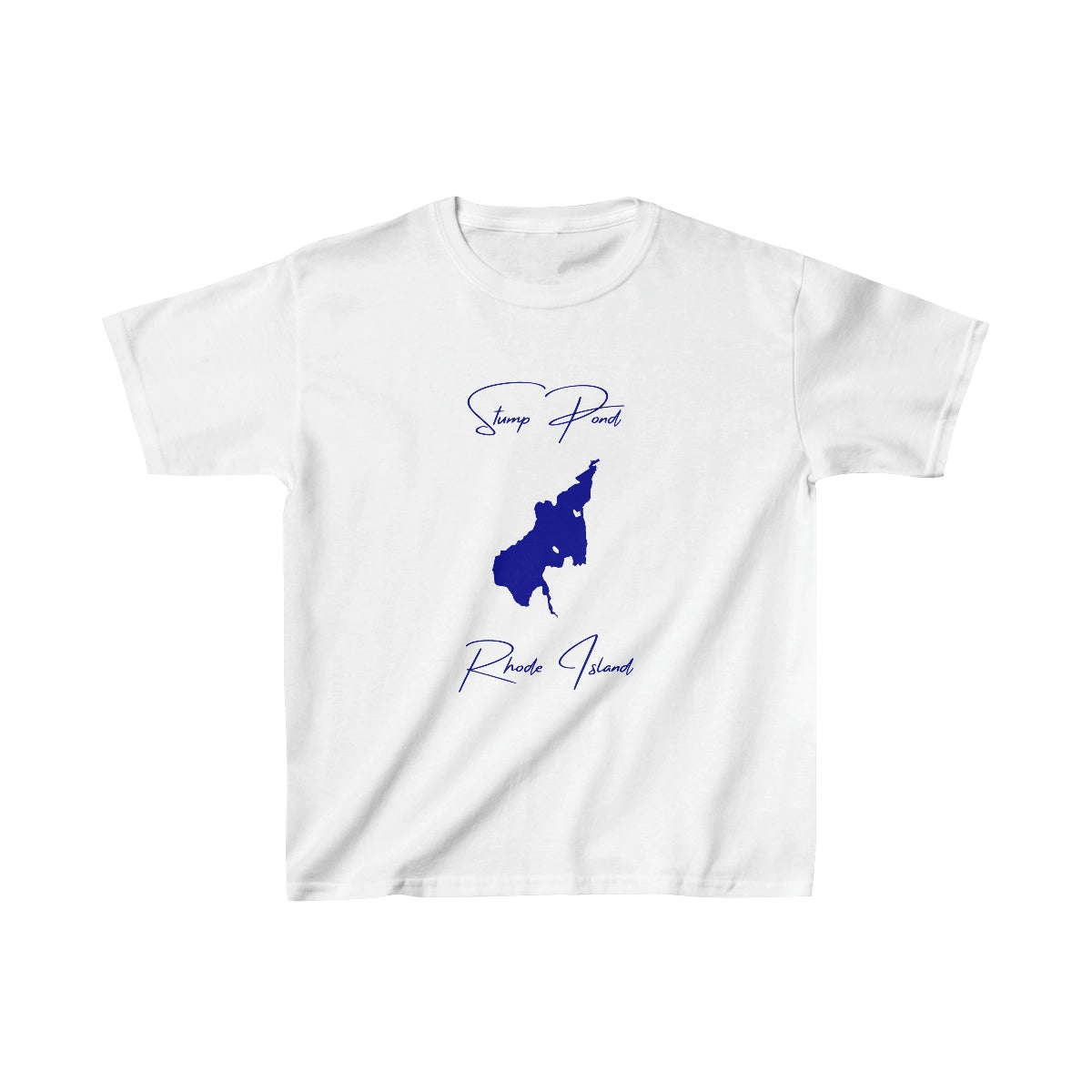 Rhode  Island  Stump  Pond  Youth  T-shirt  front  position  view  from  front  white.webp