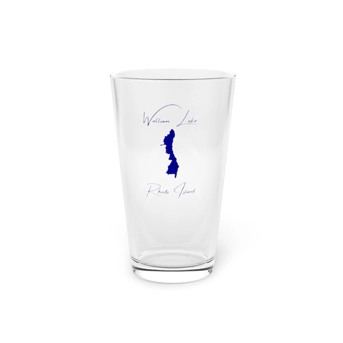 Rhode  Island  Wallum  Lake  16oz  Pint  Glass  front  position  view  from  front  16oz.webp