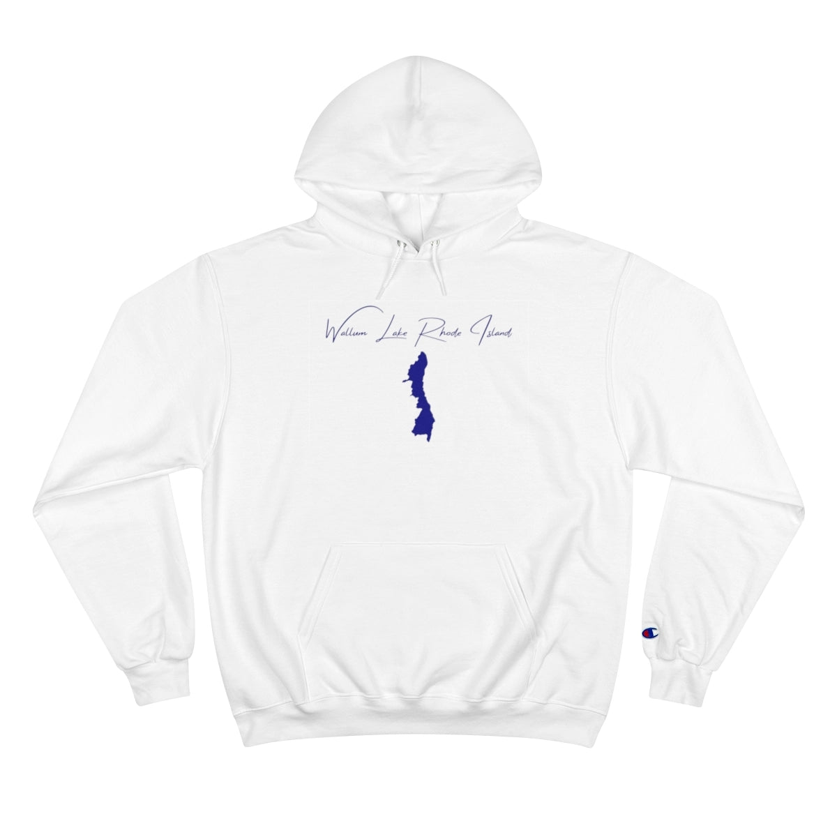 Rhode  Island  Wallum  Lake  Hoodie  front  position  view  from  front  white.webp