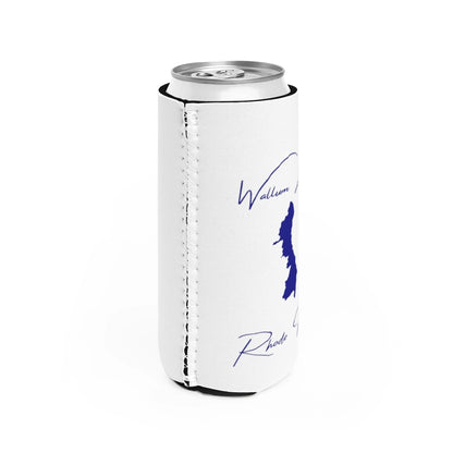 Rhode  Island  Wallum  Lake  Slim  Can  Koozie  all  position  view  from  right  white.webp