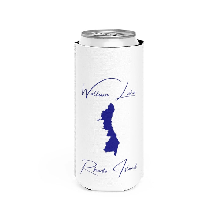 Rhode  Island  Wallum  Lake  Slim  Can  Koozie  front  position  view  from  front  white.webp