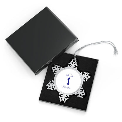Rhode  Island  Wallum  Lake  XMAS  Ornament  front  position  view  from  with-box  one  size.webp