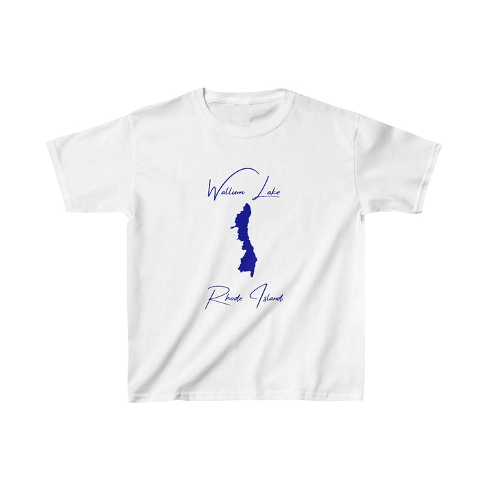 Rhode  Island  Wallum  Lake  Youth  T-shirt  front  position  view  from  front  white.webp