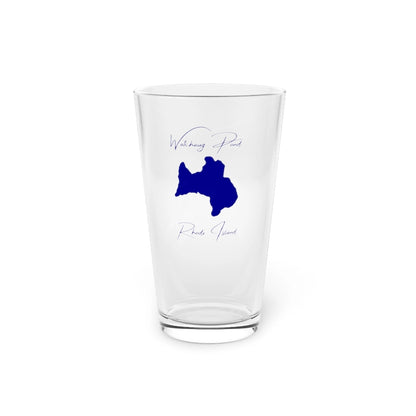 Rhode  Island  Watchaug  Pond  16oz  Pint  Glass  front  position  view  from  front  16oz.webp