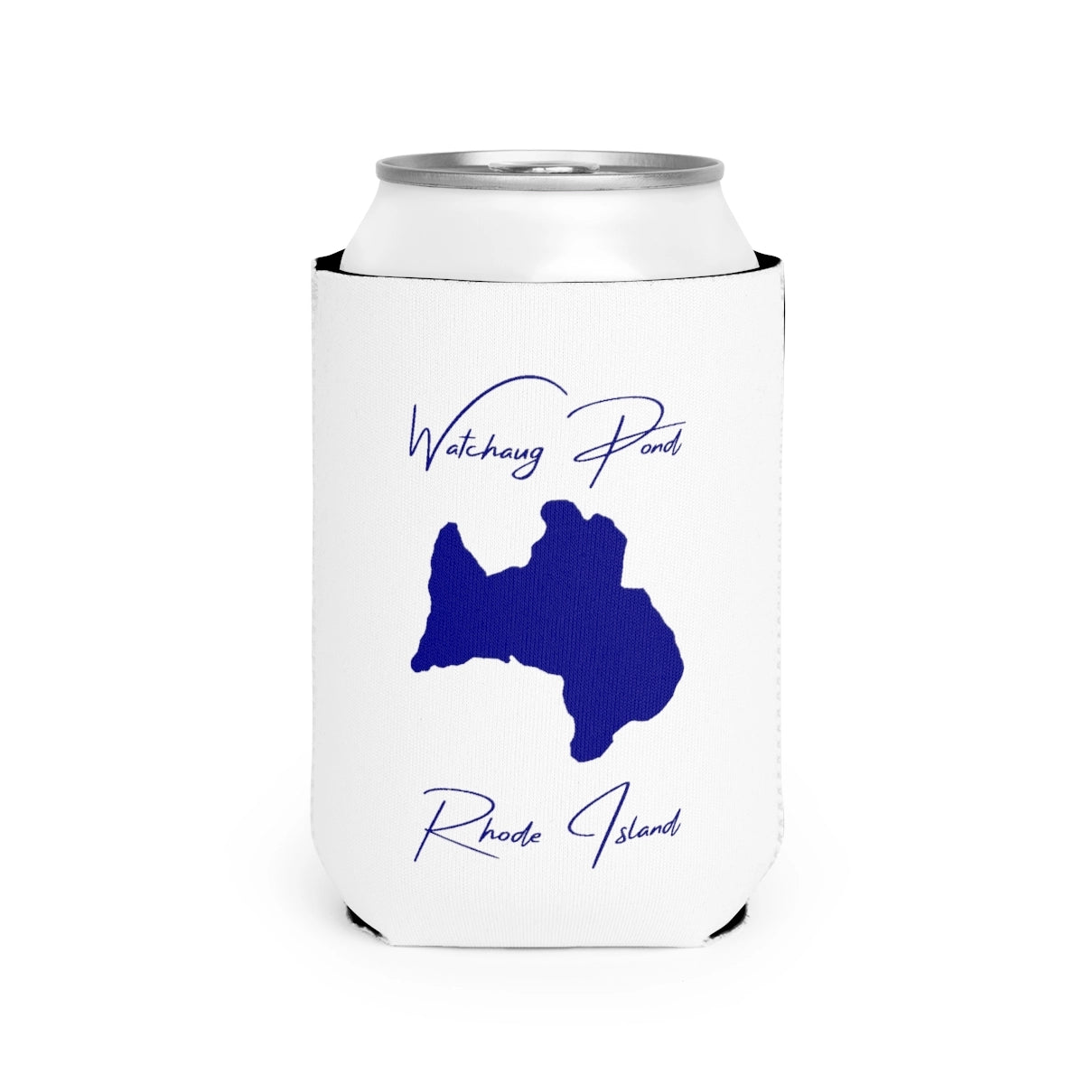 Rhode  Island  Watchaug  Pond  Can  Koozie  front  position  view  from  front-2  white.webp