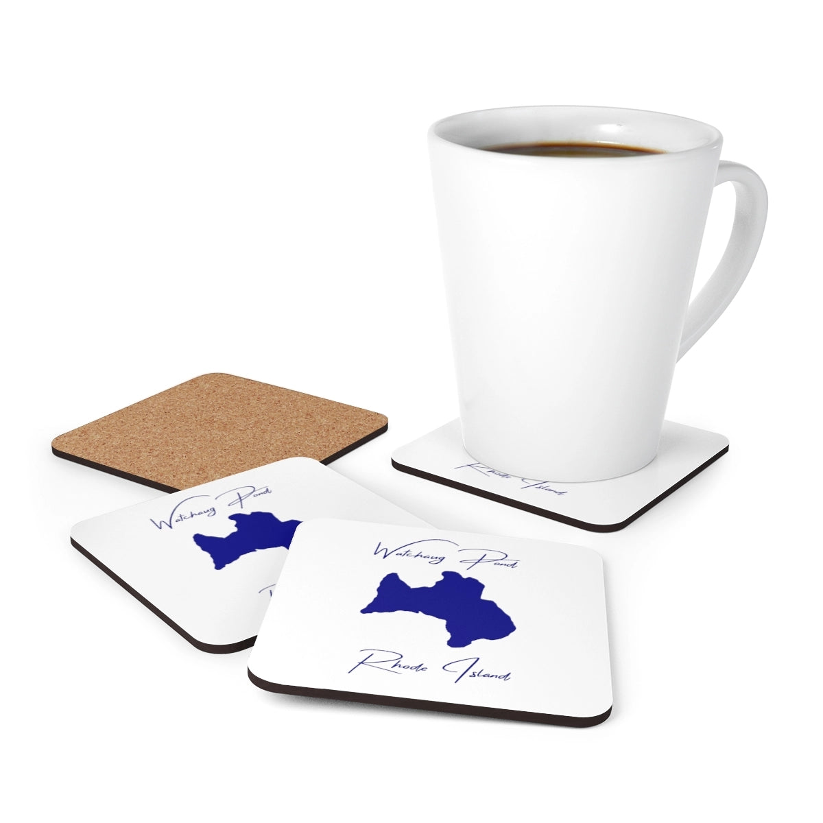 Rhode  Island  Watchaug  Pond  Coaster  Set  front  position  view  from  context-1  3.75  x  3.75.webp