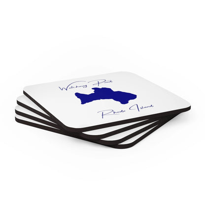 Rhode  Island  Watchaug  Pond  Coaster  Set  front  position  view  from  stacked  3.75  x  3.75.webp