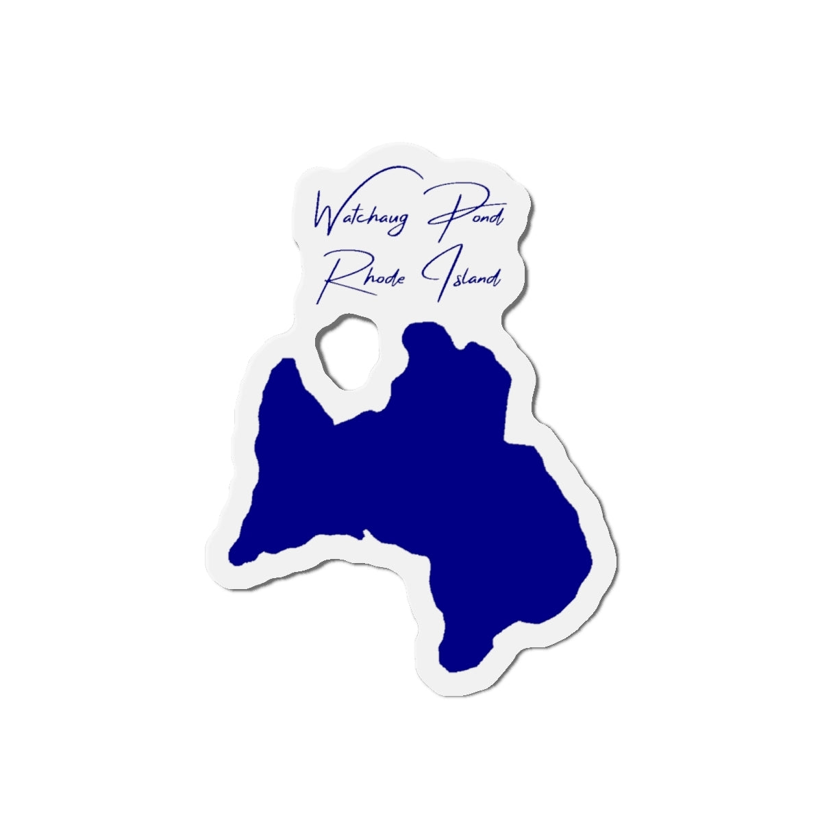 Rhode  Island  Watchaug  Pond  Die  Cut  Magnet  front  position  view  from  front  4  x  4.webp