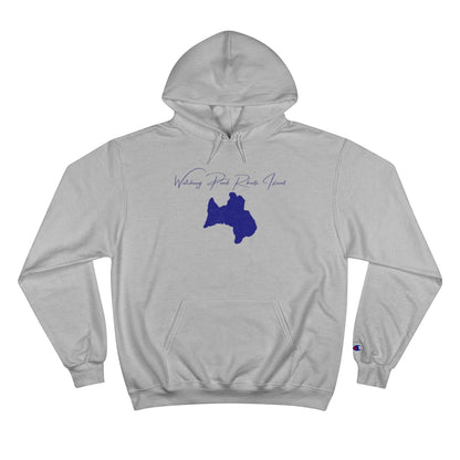 Rhode  Island  Watchaug  Pond  Hoodie  front  position  view  from  front  light  steel.webp