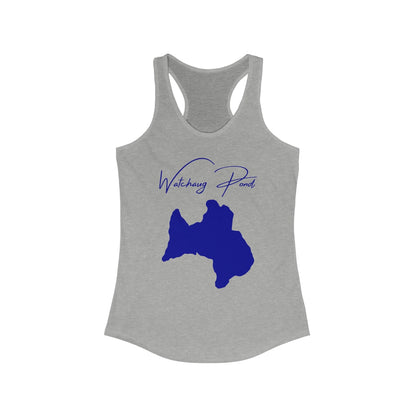 Rhode  Island  Watchaug  Pond  Racerback-Tank  front  position  view  from  front  heather  grey.webp