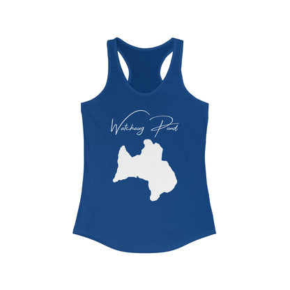 Rhode  Island  Watchaug  Pond  Racerback-Tank  front  position  view  from  front  solid  royal.webp