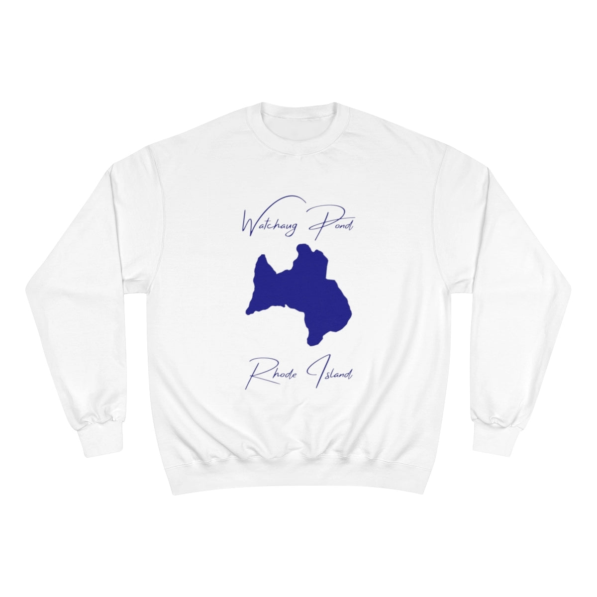 Rhode  Island  Watchaug  Pond  Sweatshirt  front  position  view  from  front  white.webp