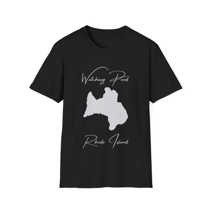 Rhode  Island  Watchaug  Pond  T-shirt  front  position  view  from  front  black.webp