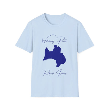 Rhode  Island  Watchaug  Pond  T-shirt  front  position  view  from  front  light  blue.webp