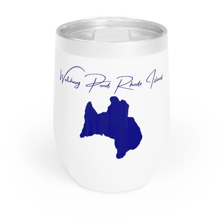 Rhode  Island  Watchaug  Pond  Wine  Tumbler  front  position  view  from  front  white.webp