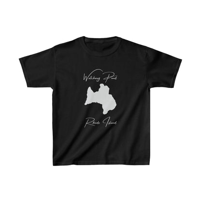 Rhode  Island  Watchaug  Pond  Youth  T-shirt  front  position  view  from  front  black.webp