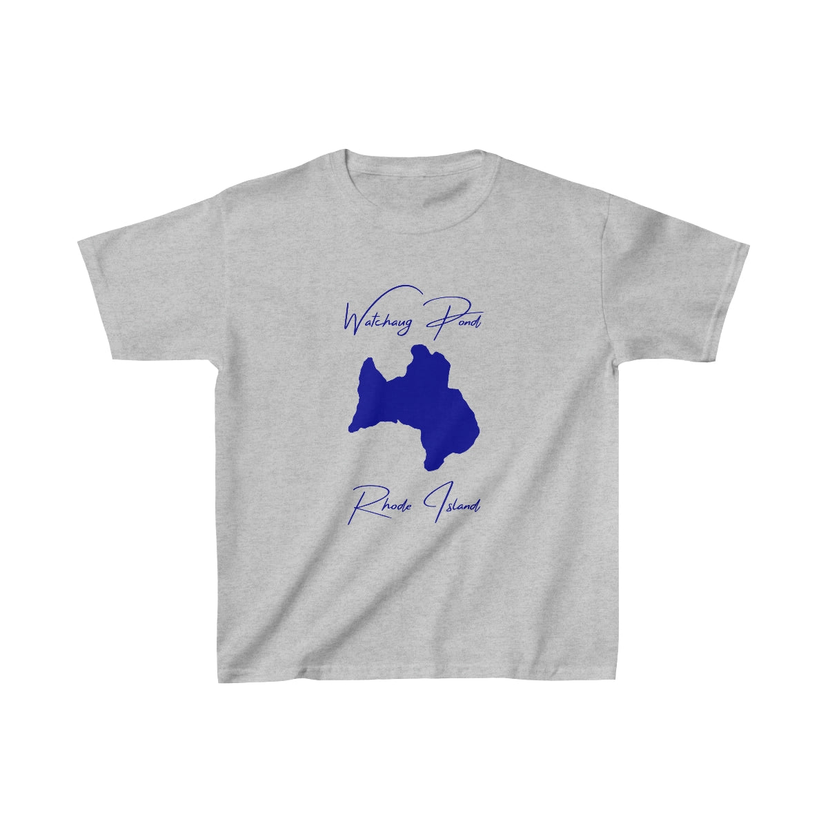 Rhode  Island  Watchaug  Pond  Youth  T-shirt  front  position  view  from  front  sport  grey.webp