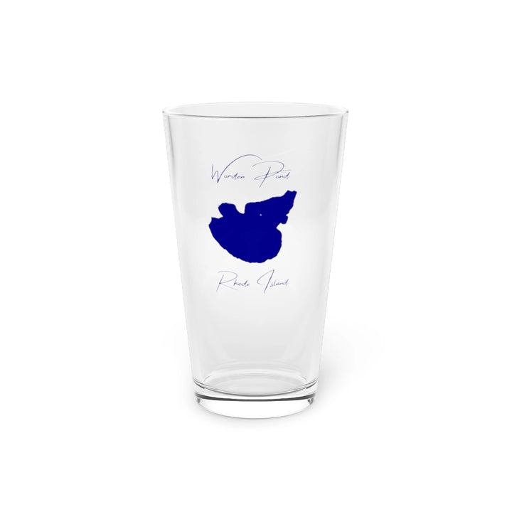 Rhode  Island  Worden  Pond  16oz  Pint  Glass  front  position  view  from  front  16oz.webp