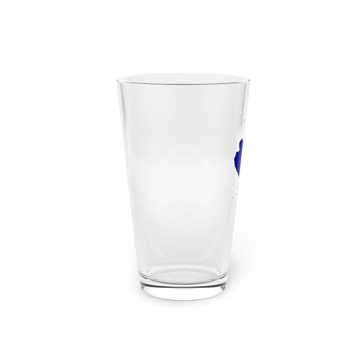 Rhode  Island  Worden  Pond  16oz  Pint  Glass  front  position  view  from  left  16oz.webp