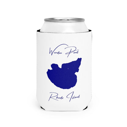 Rhode  Island  Worden  Pond  Can  Koozie  front  position  view  from  front-2  white.webp