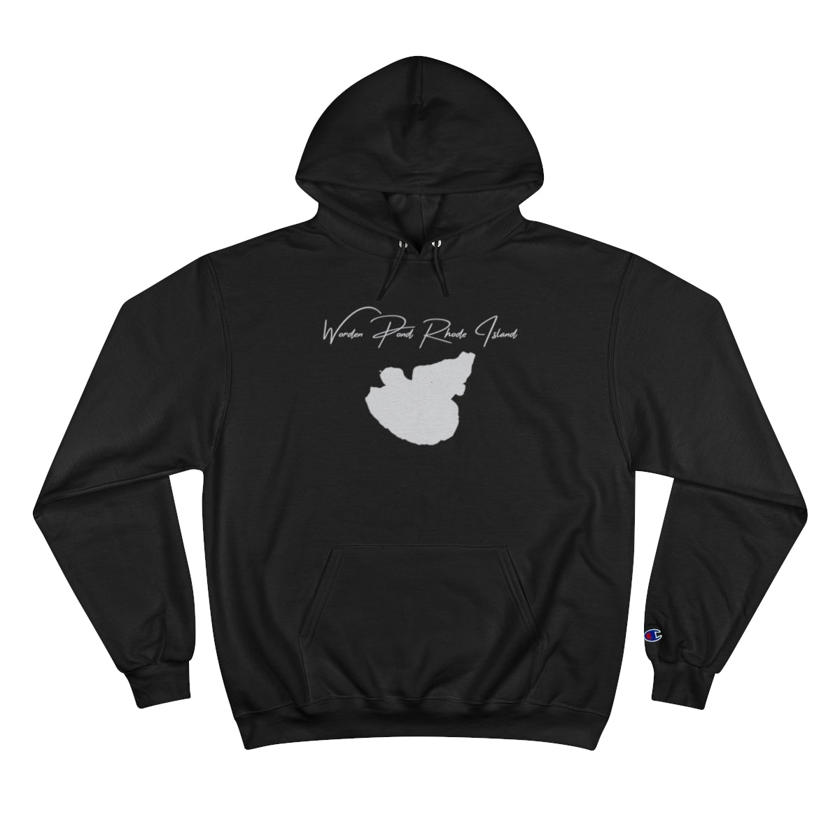Rhode  Island  Worden  Pond  Hoodie  front  position  view  from  front  black.webp