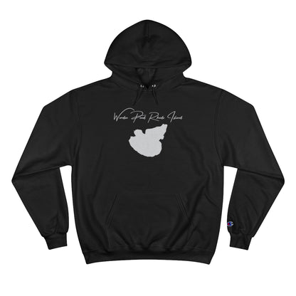 Rhode  Island  Worden  Pond  Hoodie  front  position  view  from  front  black.webp