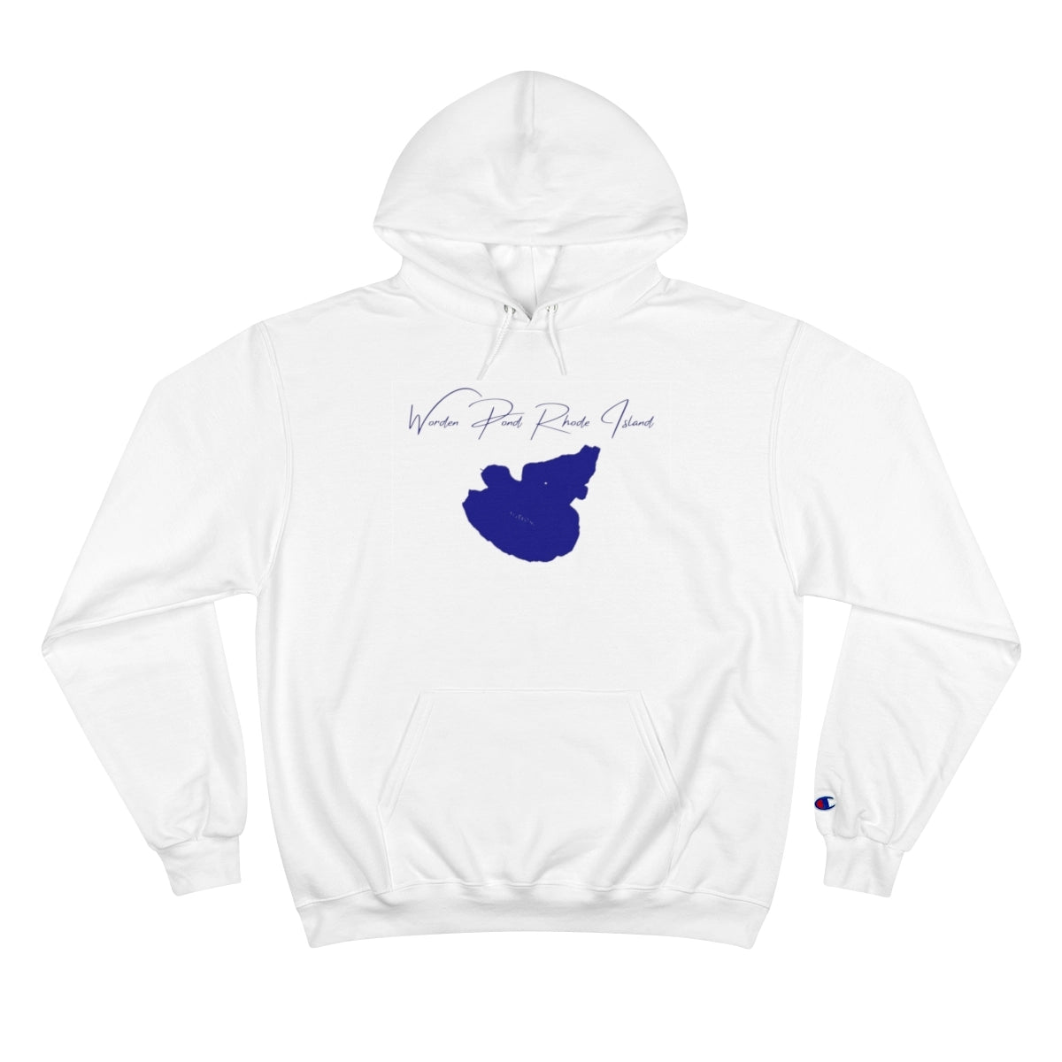 Rhode  Island  Worden  Pond  Hoodie  front  position  view  from  front  white.webp