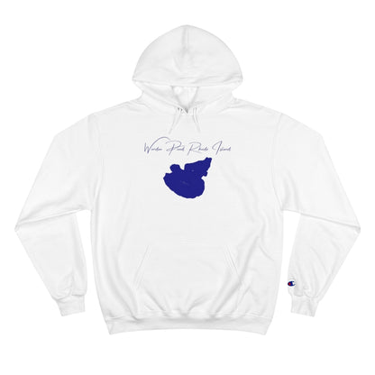 Rhode  Island  Worden  Pond  Hoodie  front  position  view  from  front  white.webp