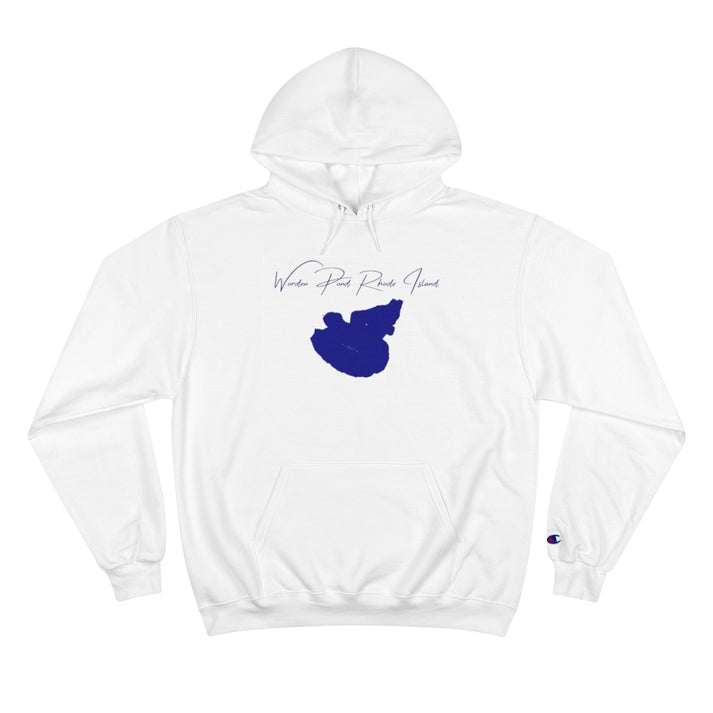 Rhode  Island  Worden  Pond  Hoodie  front  position  view  from  front  white.webp