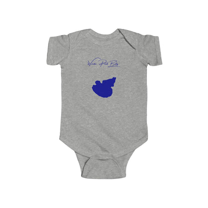 Rhode  Island  Worden  Pond  Onesie  front  position  view  from  front  heather.webp