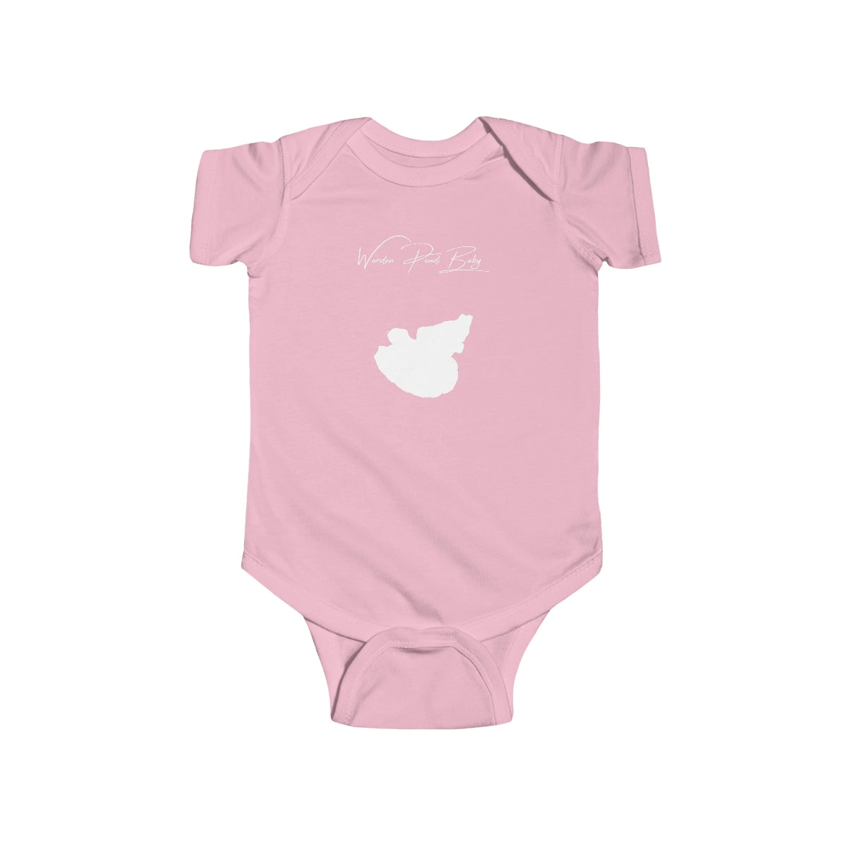 Rhode  Island  Worden  Pond  Onesie  front  position  view  from  front  pink.webp