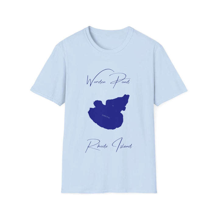 Rhode  Island  Worden  Pond  T-shirt  front  position  view  from  front  light  blue.webp