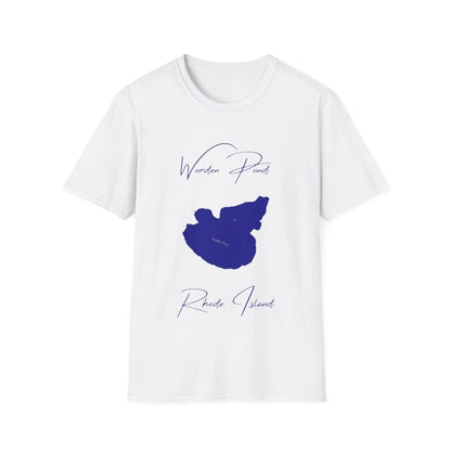 Rhode  Island  Worden  Pond  T-shirt  front  position  view  from  front  white.webp