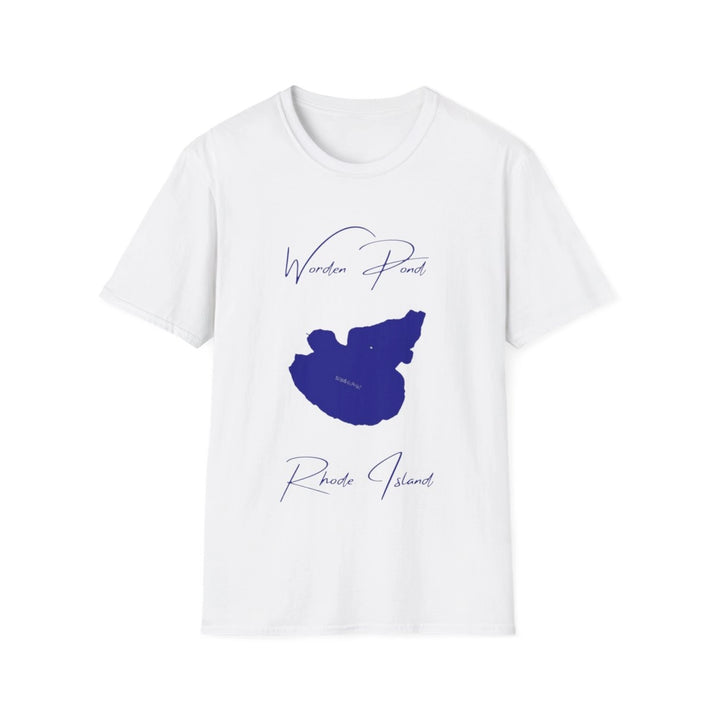Rhode  Island  Worden  Pond  T-shirt  front  position  view  from  front  white.webp