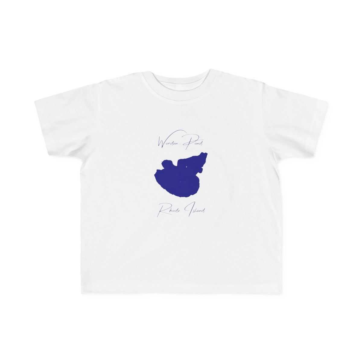 Rhode  Island  Worden  Pond  Toddler  T-shirt  front  position  view  from  front  white.webp